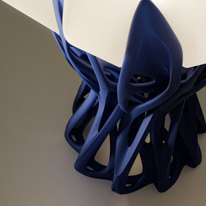 Lampe in Wunschfarbe (Dunkelblau) mit Kabel und Ein/Aus-Schalter, E27-Fassung