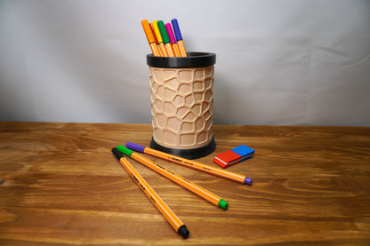 Stifthalter im modernen Voronoi-Stil, ideal für Schreibtische, Farbe frei wählbar