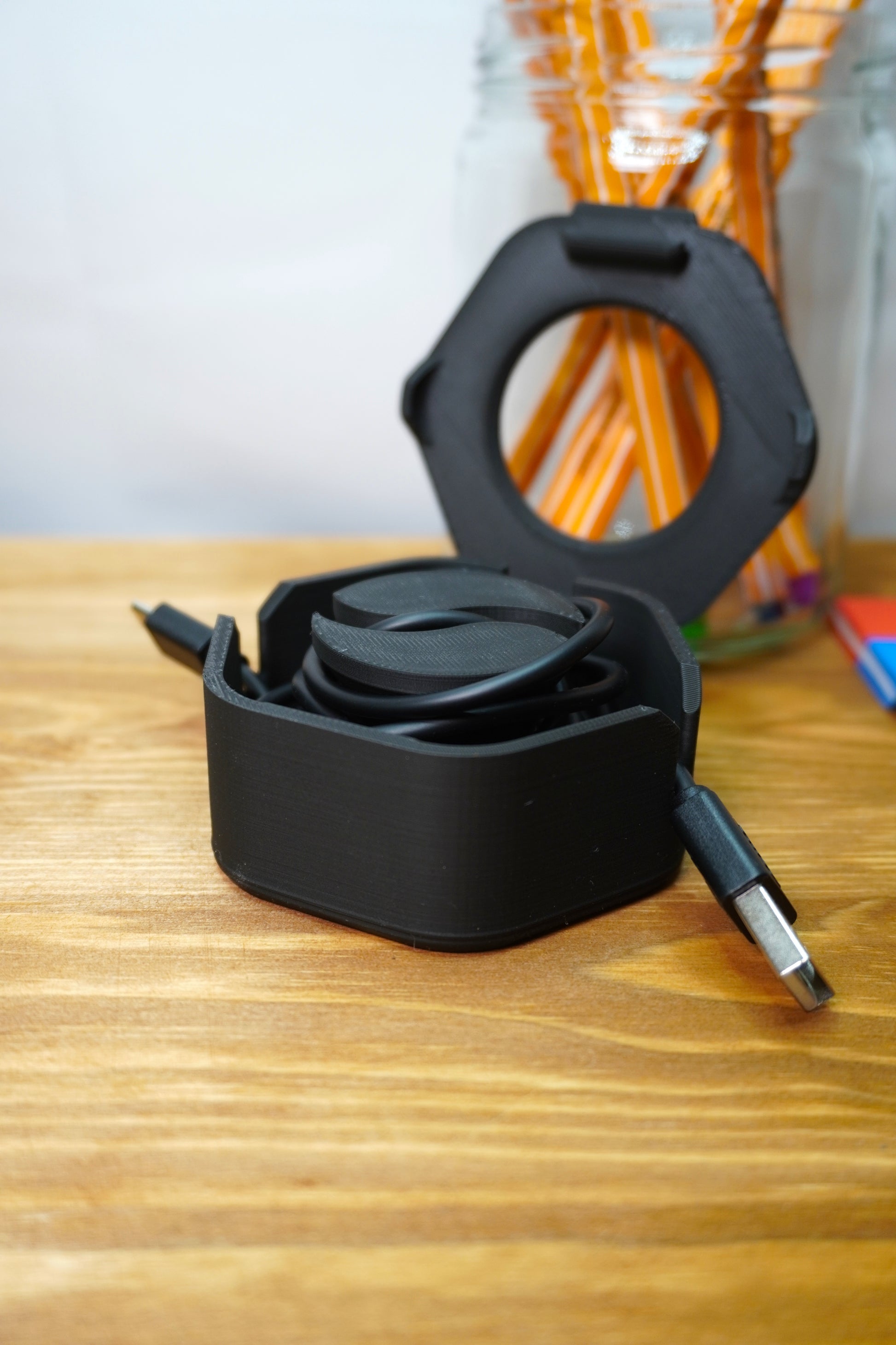 Kabelorganizer für Ladekabel und Kopfhörer, in verschiedenen Farben und Größen erhältlich