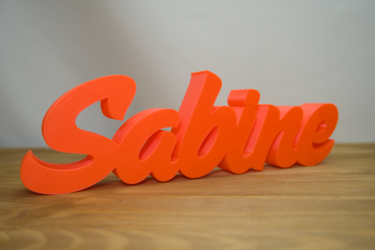 Namensschild für den Schreibtisch mit frei wählbarem Namen und individueller Farbauswahl