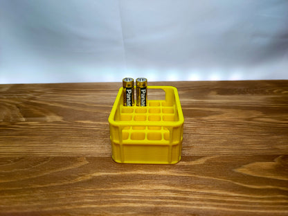 Batteriespender in Form einer Bierkiste – Für AA oder AAA Batterien, Farbe frei wählbar